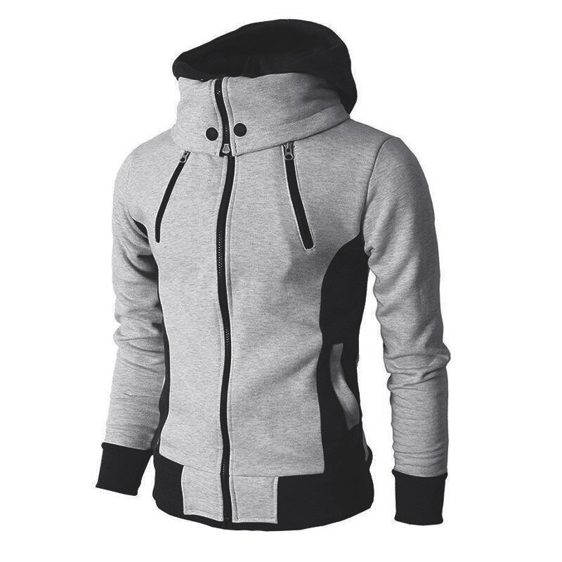 Hommes nouveau souhait commerce extérieur fermeture éclair pull à capuche veste décontractée automne et hiver Sports de plein air deux pièces faux hommes veste