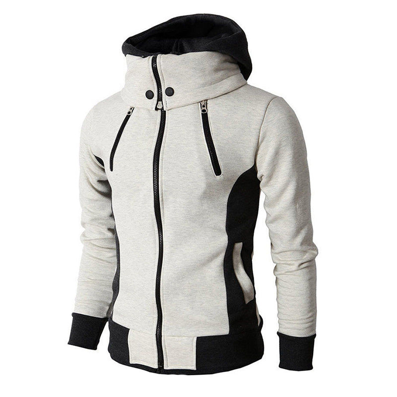 Hommes nouveau souhait commerce extérieur fermeture éclair pull à capuche veste décontractée automne et hiver Sports de plein air deux pièces faux hommes veste