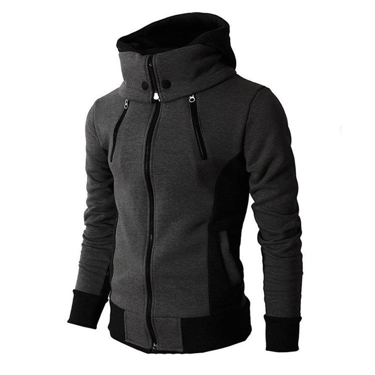 Hommes nouveau souhait commerce extérieur fermeture éclair pull à capuche veste décontractée automne et hiver Sports de plein air deux pièces faux hommes veste