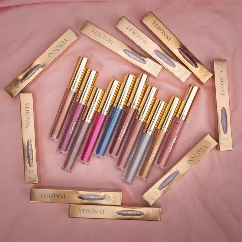 Veronni SIP Glitter Flip Matte Pearlescence Lip Bloss Cup antiadhésif Diamond Lip Bloss Wish