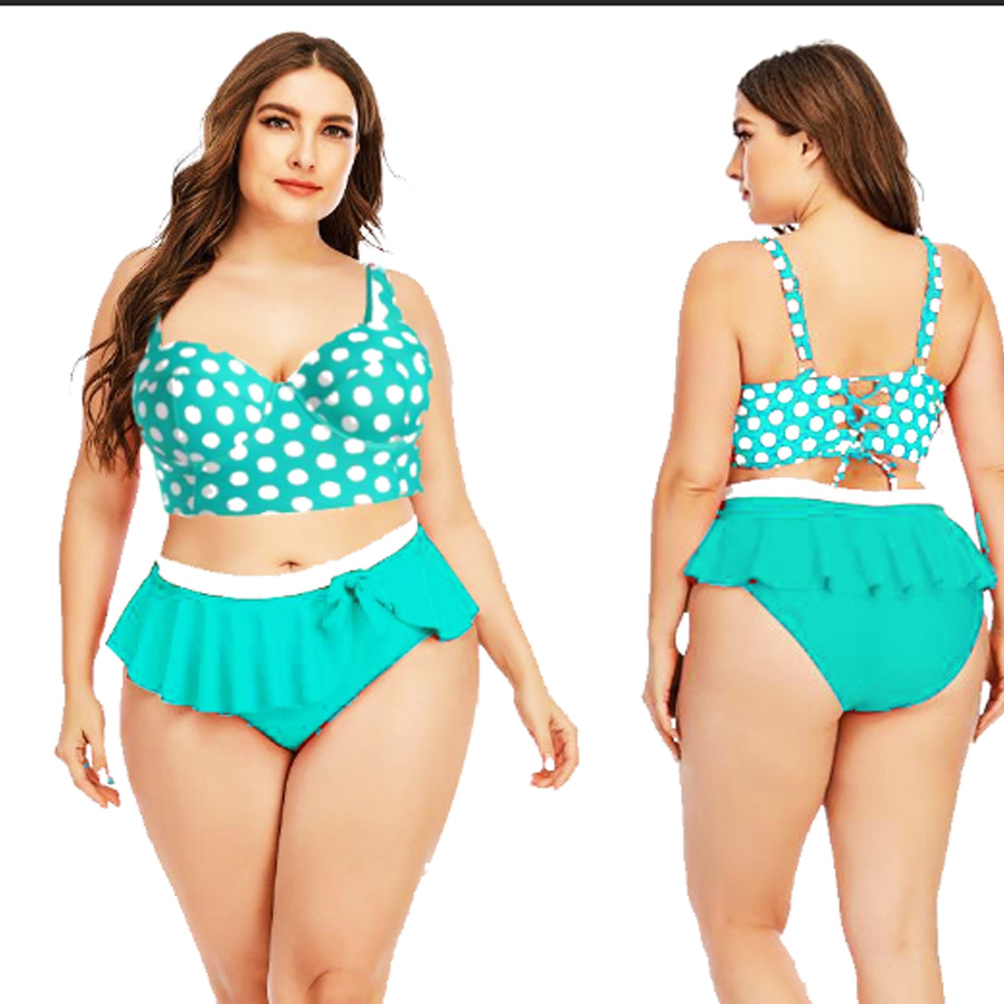 Plus size two piece swimsuit