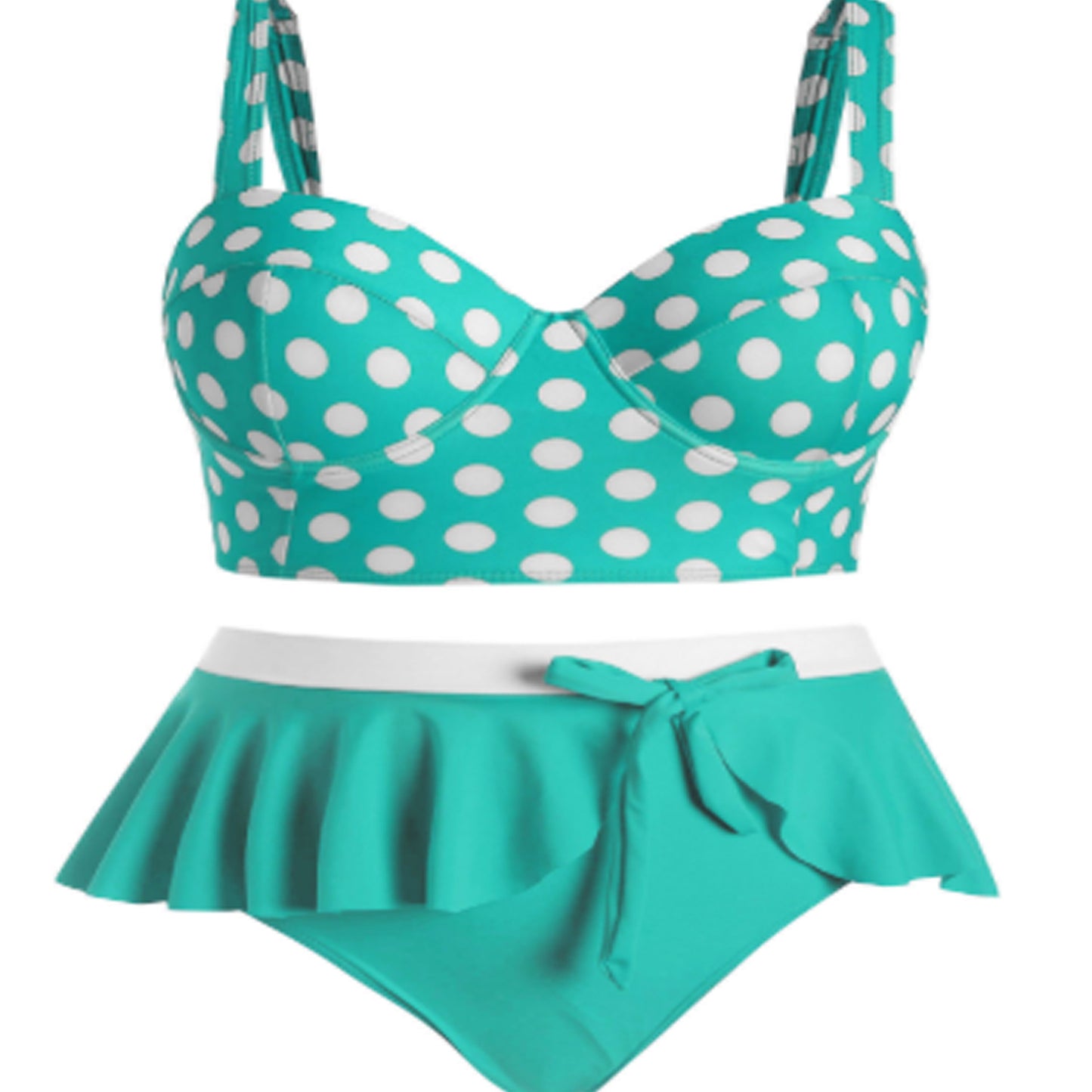 Plus size two piece swimsuit