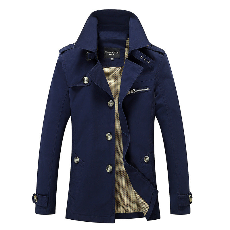 Veste coupe-vent lavable pour hommes Veste tendance en coton à la mode coréenne pour hommes