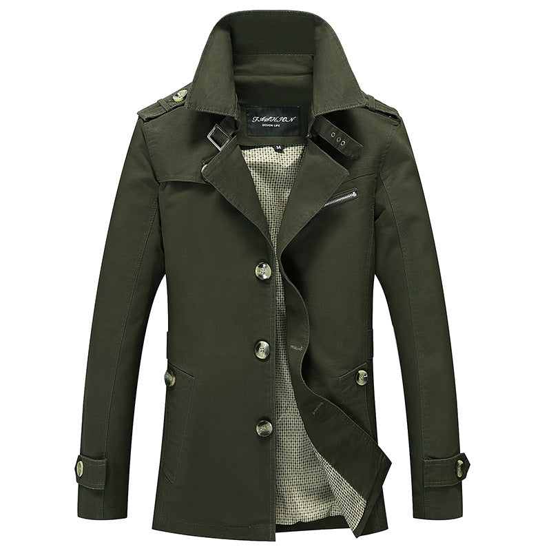 Veste coupe-vent lavable pour hommes Veste tendance en coton à la mode coréenne pour hommes