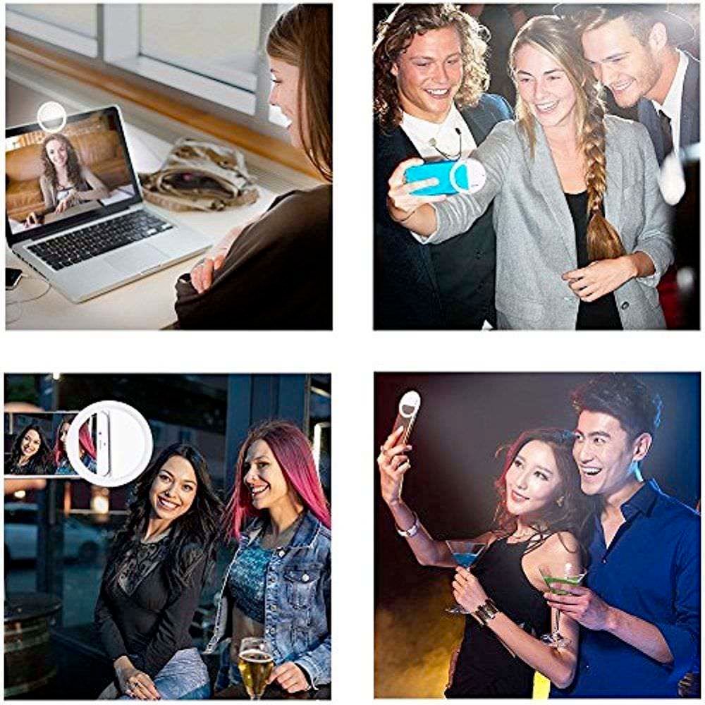 Anneau à selfie portable à clipser pour téléphone portable