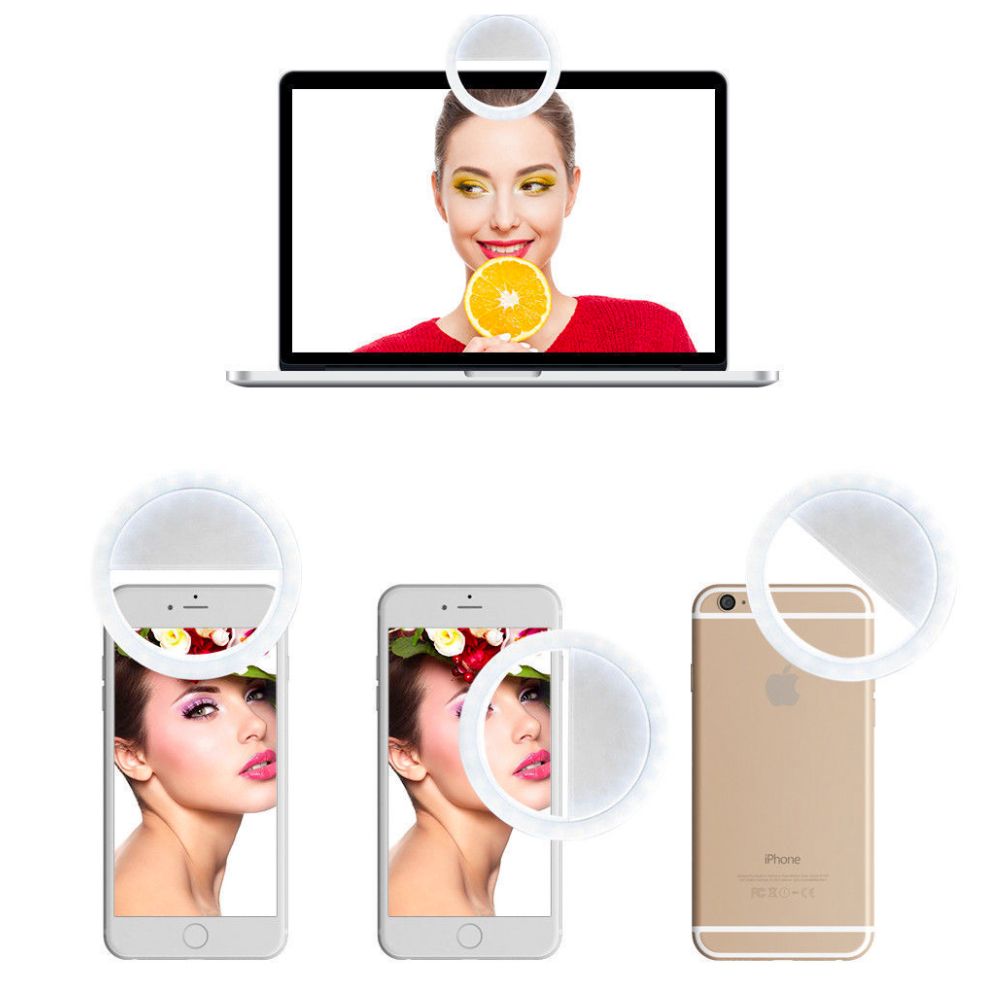 Anneau à selfie portable à clipser pour téléphone portable