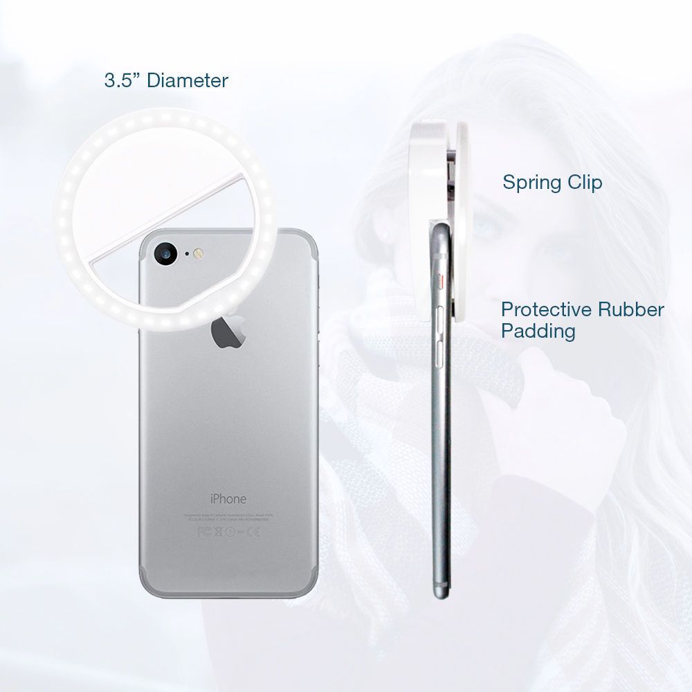 Anneau à selfie portable à clipser pour téléphone portable
