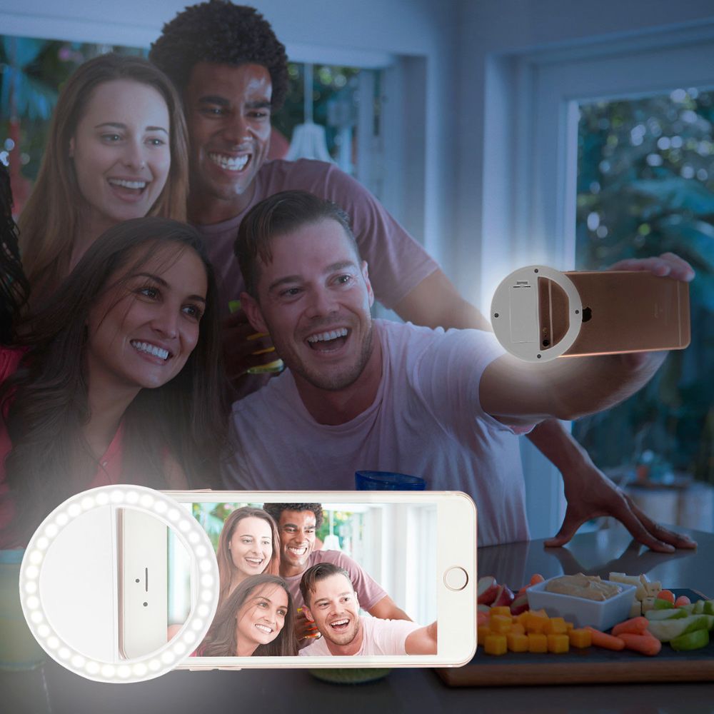 Anneau à selfie portable à clipser pour téléphone portable