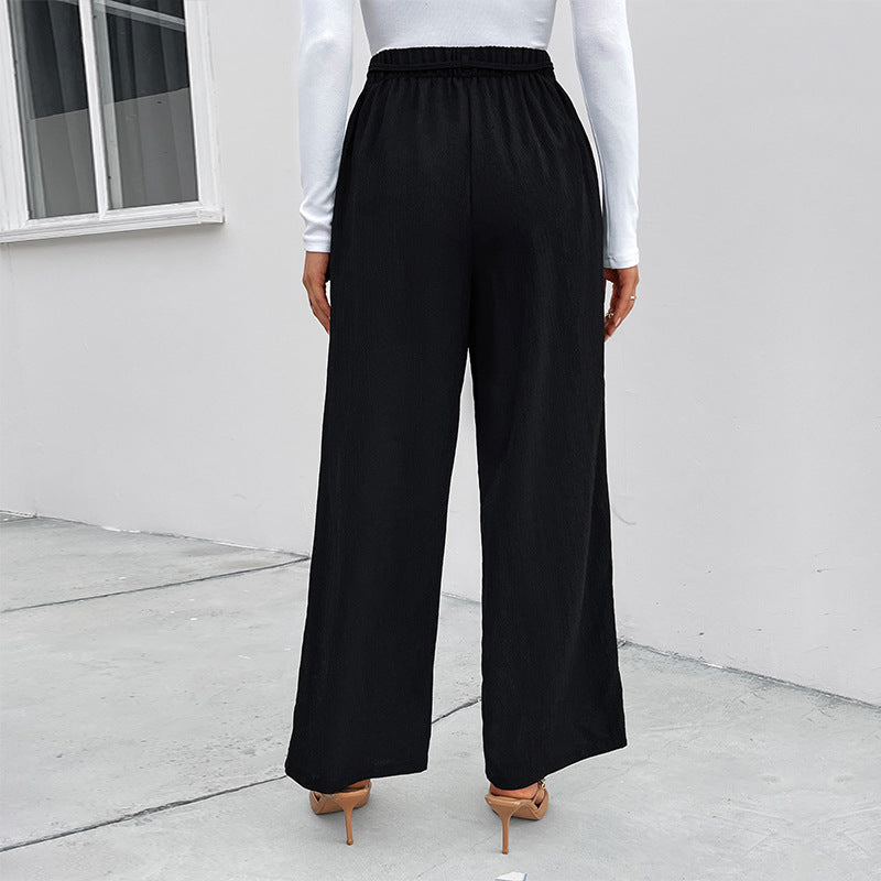 Pantalon décontracté taille haute à jambes larges, jambes droites, pour les déplacements, nouveau pantalon décontracté, automne et hiver, pantalon de costume ample
