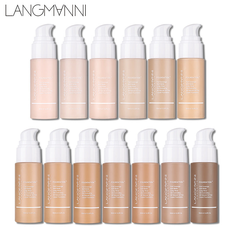 Fond de teint liquide à pression, correcteur d'huile mat Kong, fond de teint liquide, maquillage européen et américain