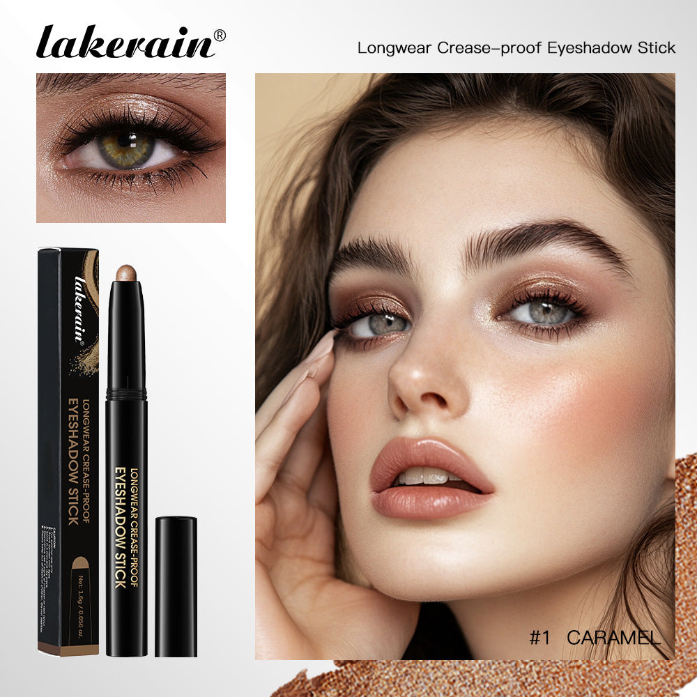 Cross-Border Lakerain Cream Eyeshadow Stick Matte Pierlescent Gradient à fard à paupières One-Touch Mouillage du fard à paupières paresseux