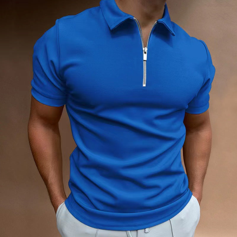 Men's Polo Shirt Solid Color Short-sleeved