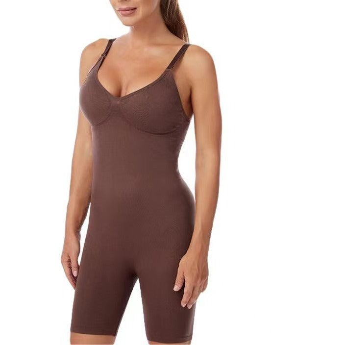 Populaire européen et américain grande taille Sexy Shapewear hanche levage sans couture col carré haute élastique gilet combinaison façonnage combinaison