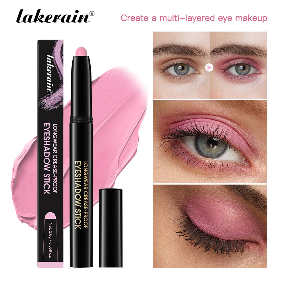 Cross-Border Lakerain Cream Eyeshadow Stick Matte Pierlescent Gradient à fard à paupières One-Touch Mouillage du fard à paupières paresseux