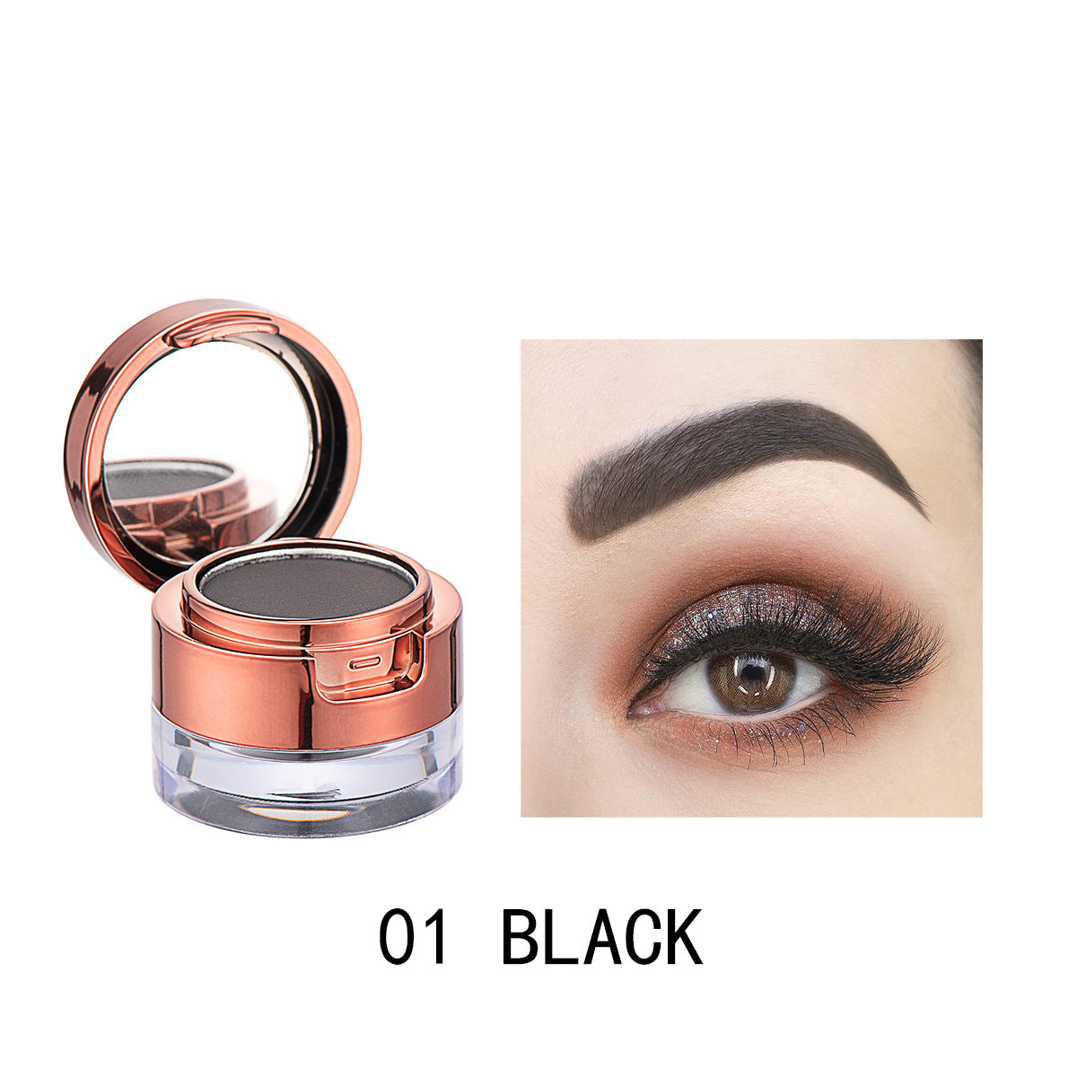 Missyoung nouvelle crème de teinture pour sourcils Double couche combinaison de poudre à sourcils imperméable Durable sans maquillage stéréoscopique sourcil sauvage