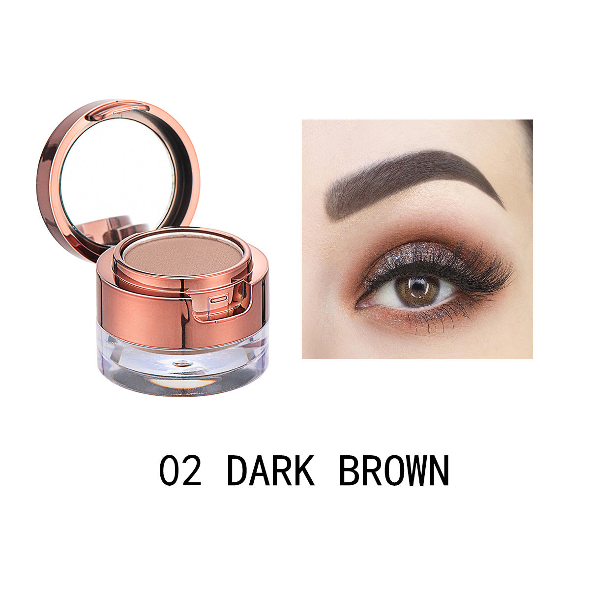 Missyoung nouvelle crème de teinture pour sourcils Double couche combinaison de poudre à sourcils imperméable Durable sans maquillage stéréoscopique sourcil sauvage