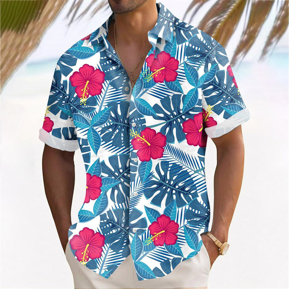 Chemise à fleurs pour hommes