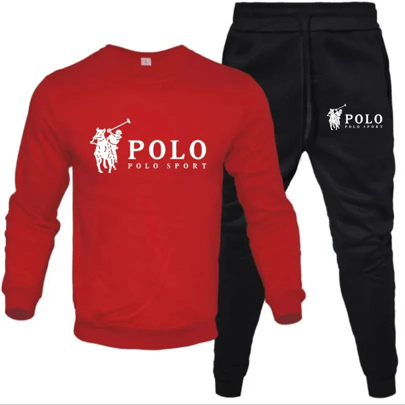 Costume de sport pour hommes, mode décontractée, combinaison sweat-shirt à capuche + pantalon, ensemble polaire 2 pièces, printemps et automne