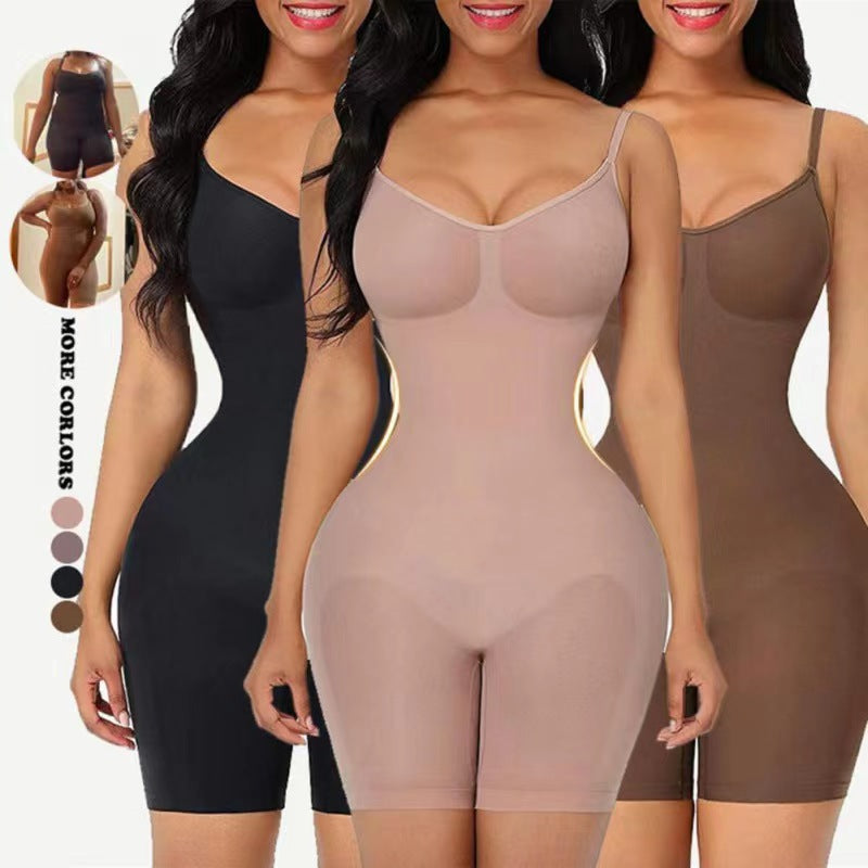 Populaire européen et américain grande taille Sexy Shapewear hanche levage sans couture col carré haute élastique gilet combinaison façonnage combinaison