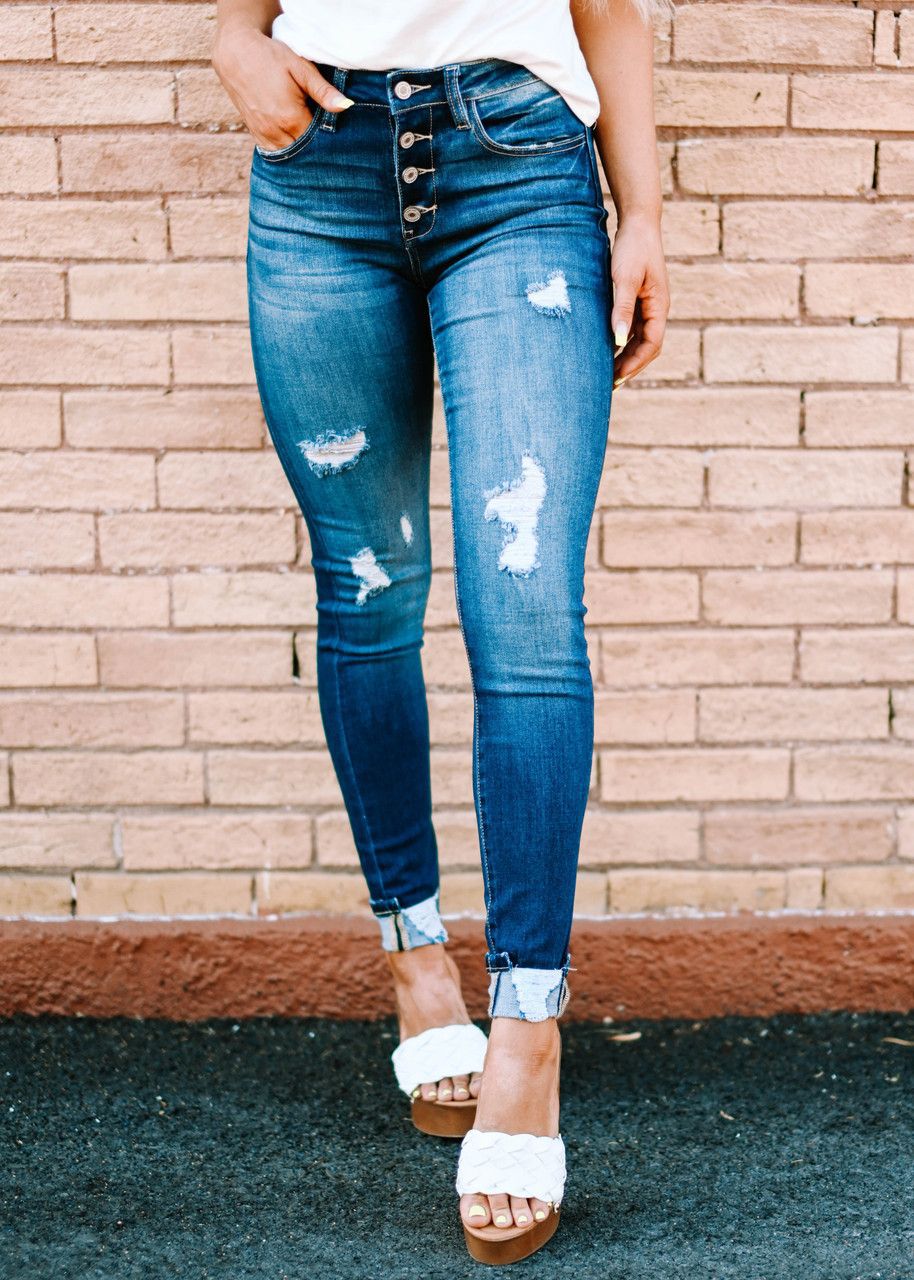 Jean slim déchiré pour femme, pantalon crayon délavé à boutonnage, décontracté, nouveau Style, vente directe d'usine, automne 2022