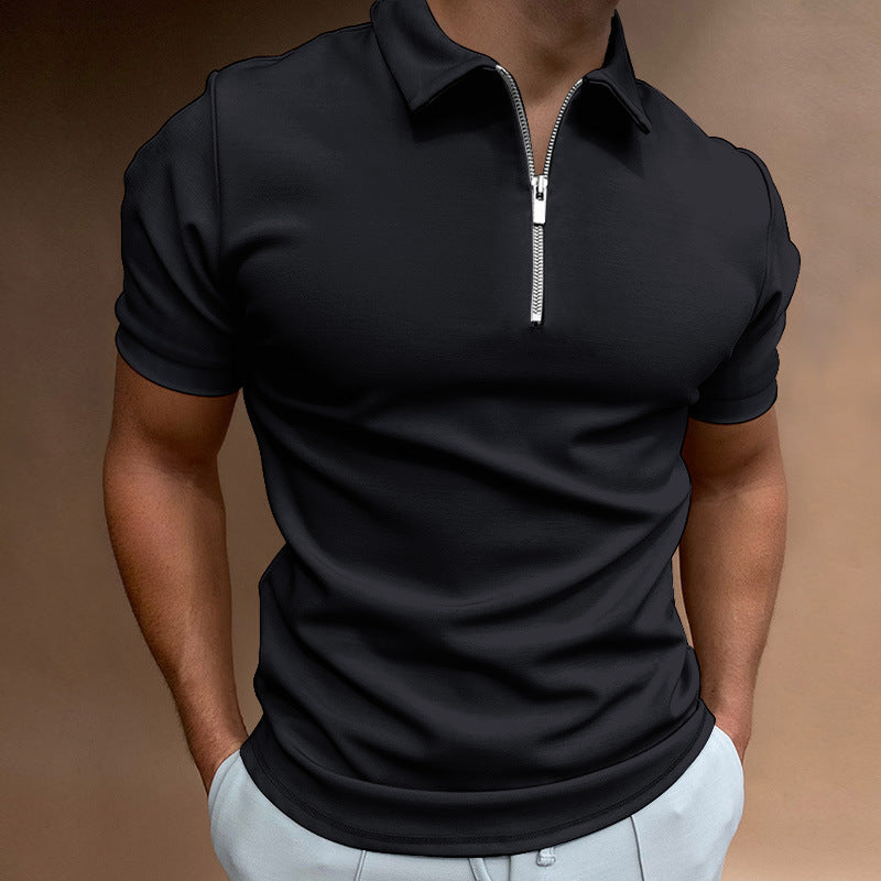 Men's Polo Shirt Solid Color Short-sleeved