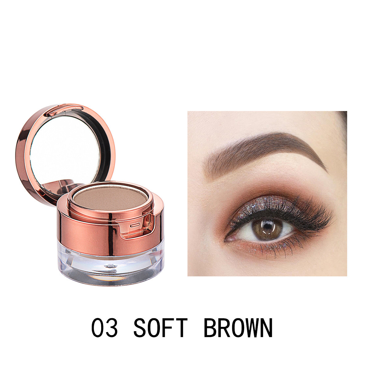 Missyoung nouvelle crème de teinture pour sourcils Double couche combinaison de poudre à sourcils imperméable Durable sans maquillage stéréoscopique sourcil sauvage