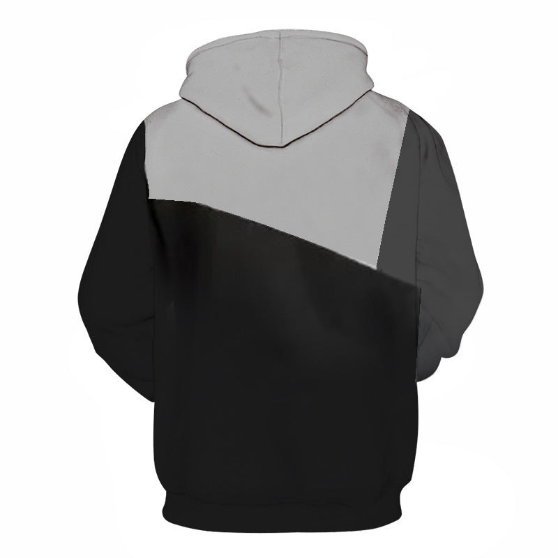Automne pull pull hommes couture contraste couleur pull décontracté hommes Stretch sport transfrontalier à capuche pull hommes