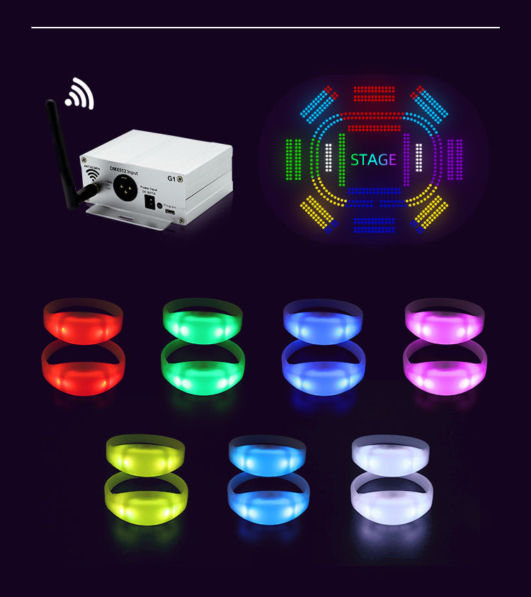 Bracelets à led en silicone Livraison 8 à 14 jours