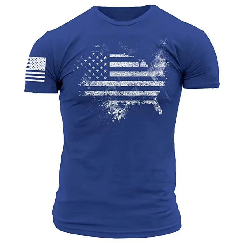 Tee Shirt drapeau américain pour hommes Livraison 20 à 30 jours