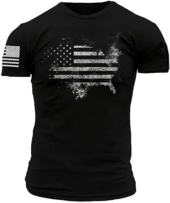 Tee Shirt drapeau américain pour hommes Livraison 20 à 30 jours
