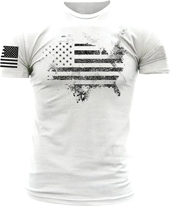 Tee Shirt drapeau américain pour hommes Livraison 20 à 30 jours
