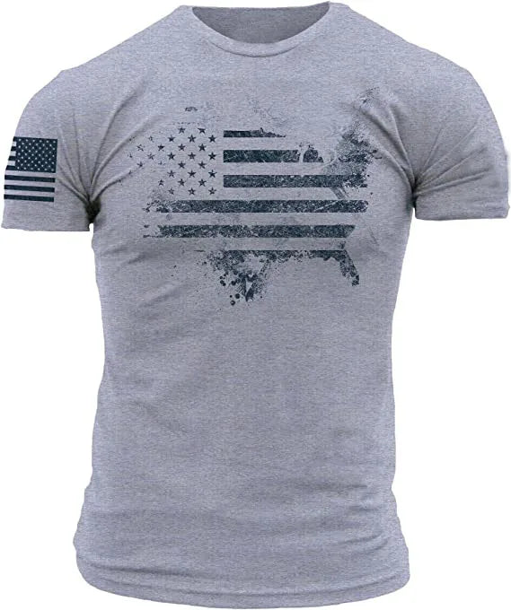 Tee Shirt drapeau américain pour hommes Livraison 20 à 30 jours