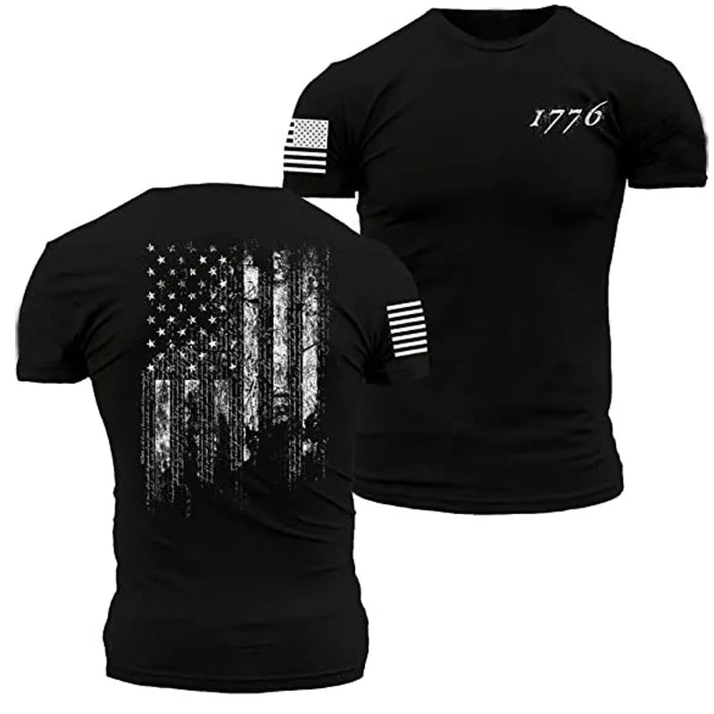 Tee Shirt drapeau américain pour hommes Livraison 20 à 30 jours