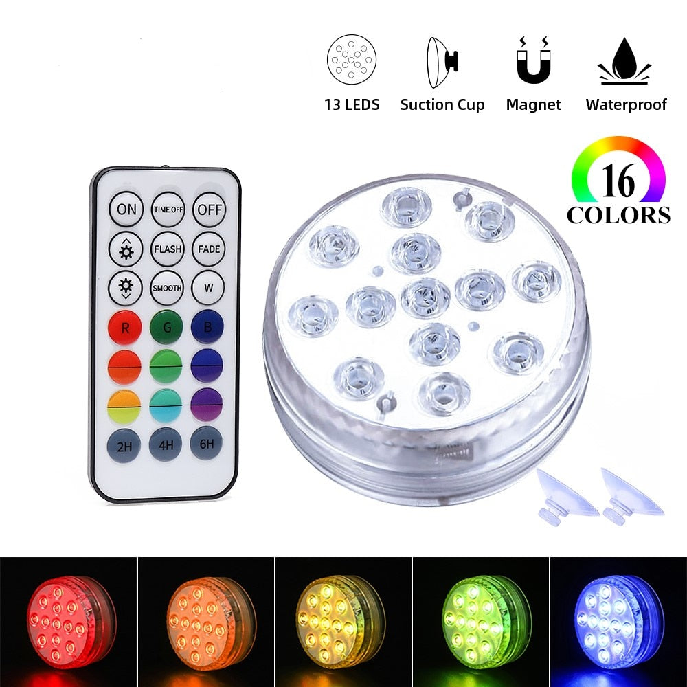 Ampoule à led submersible avec ventouses pour piscine Livraison 4 à 7 jours