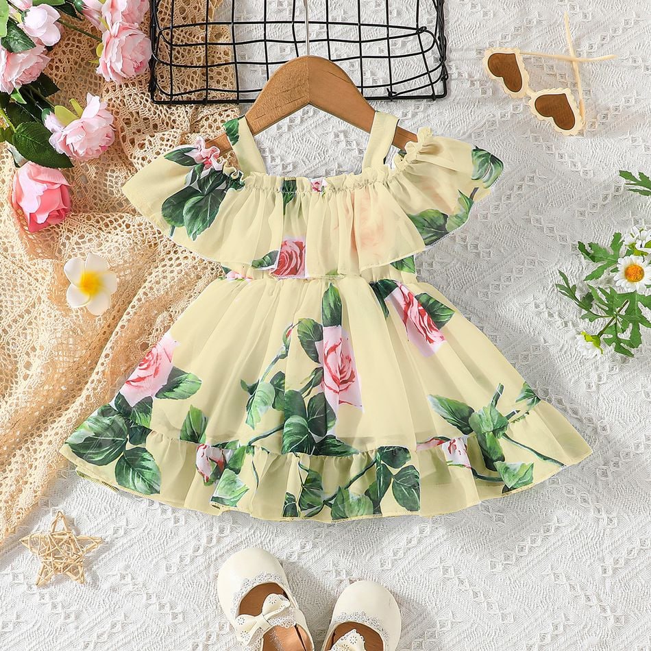 Robe fille en lycra à imprimé floral pour fille de 1 à 2 ans