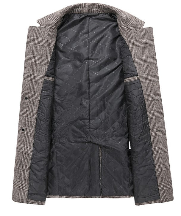 Manteau à carreaux pour hommes M au 4XL