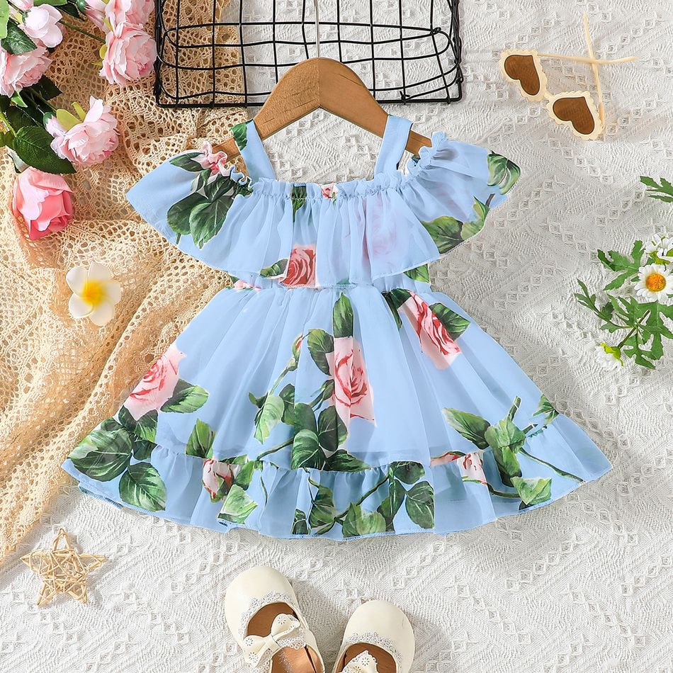 Robe fille en lycra à imprimé floral pour fille de 3 à 4 ans