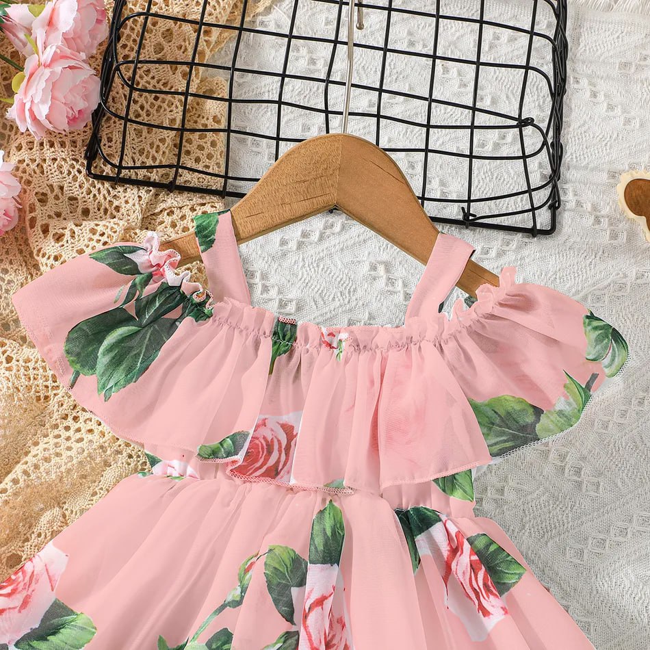 Robe fille en lycra à imprimé floral pour fille de 1 à 2 ans