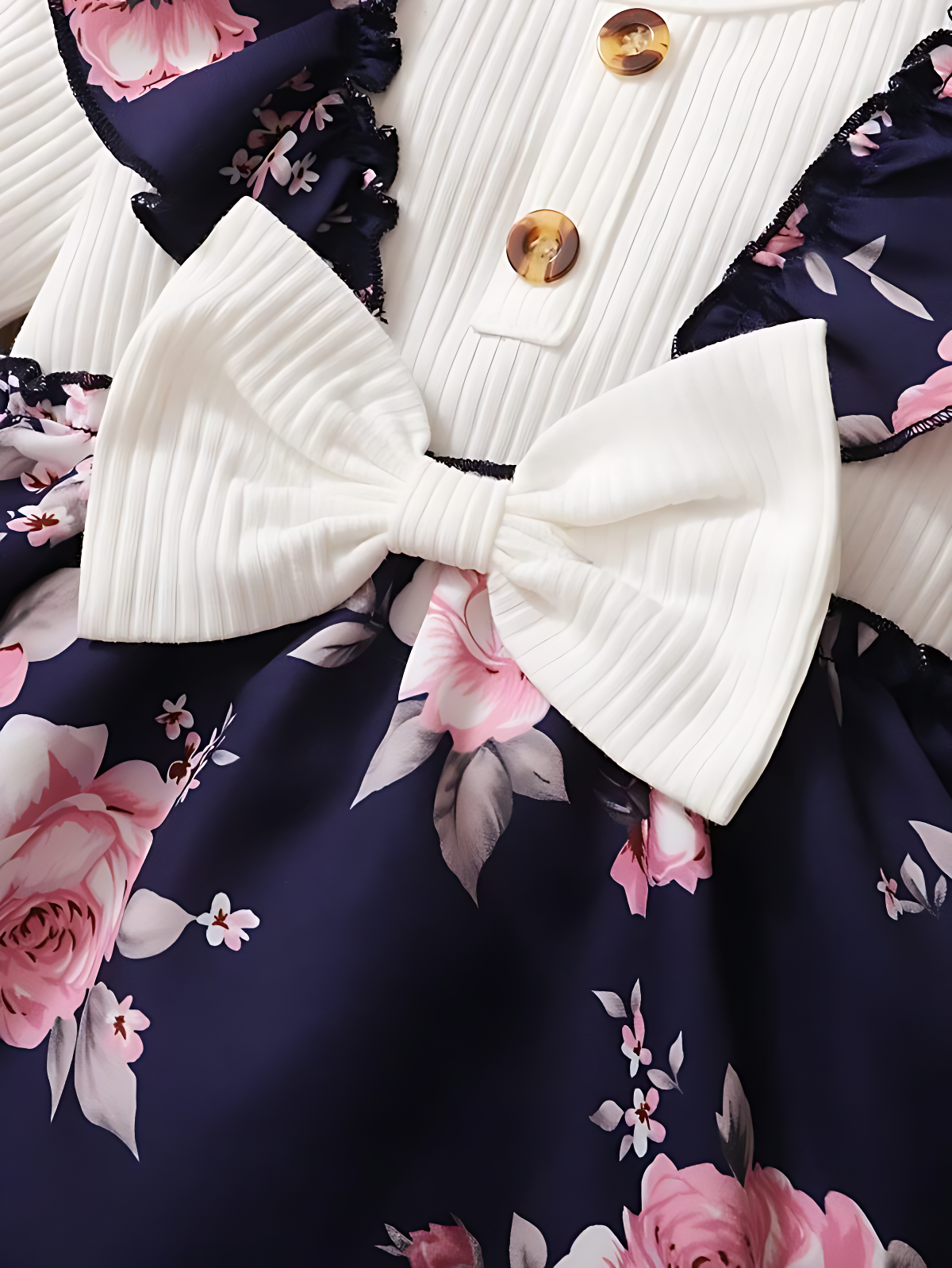Robe bébé fille en lycra à imprimé floral 1-2 ans Livraison 8 à 14 jours