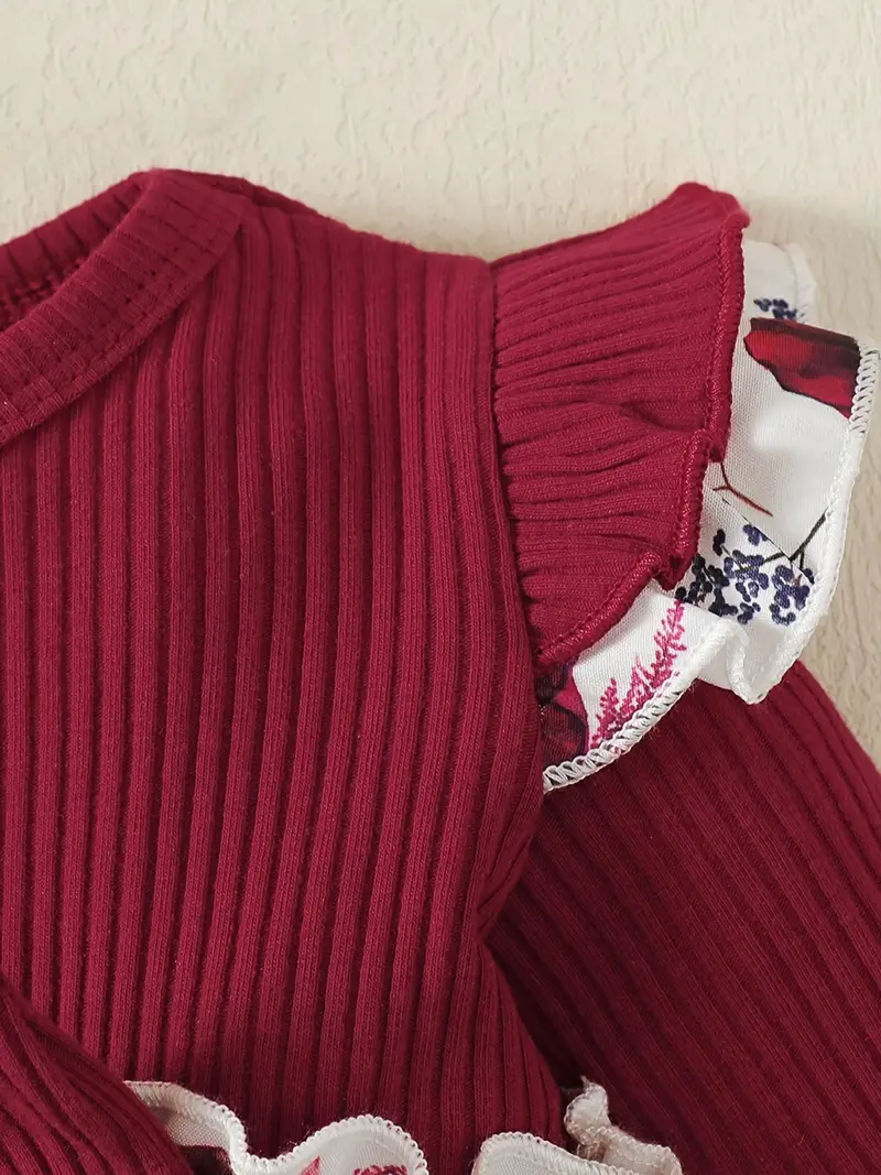 Robe à imprimé floral en lycra pour fille Livraison 8 à 14 jours