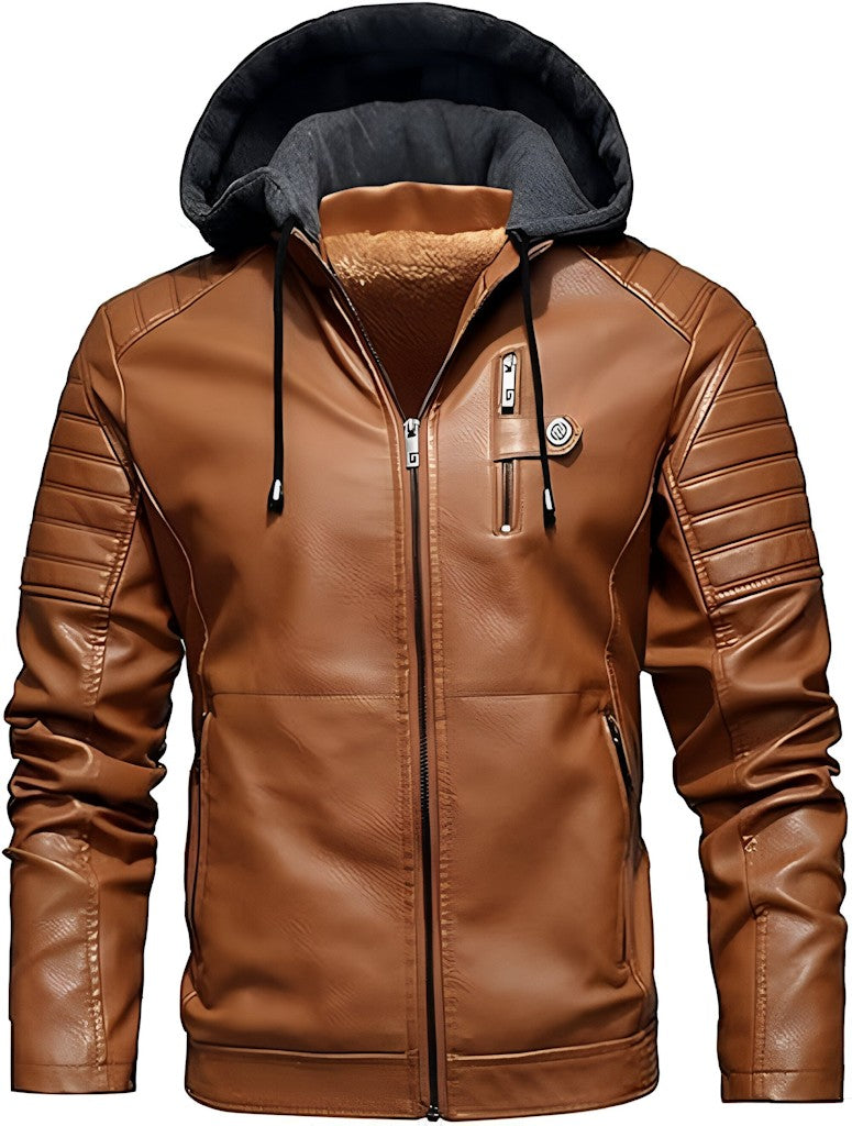 Veste de moto décontractée et élégante en cuir