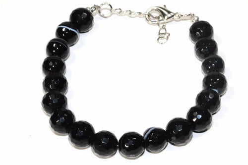 Bracelet Yoga Agate noire