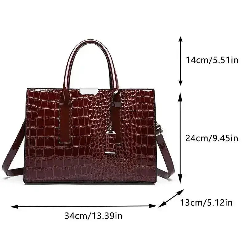 Sac à main pour femme imprimé crocodile