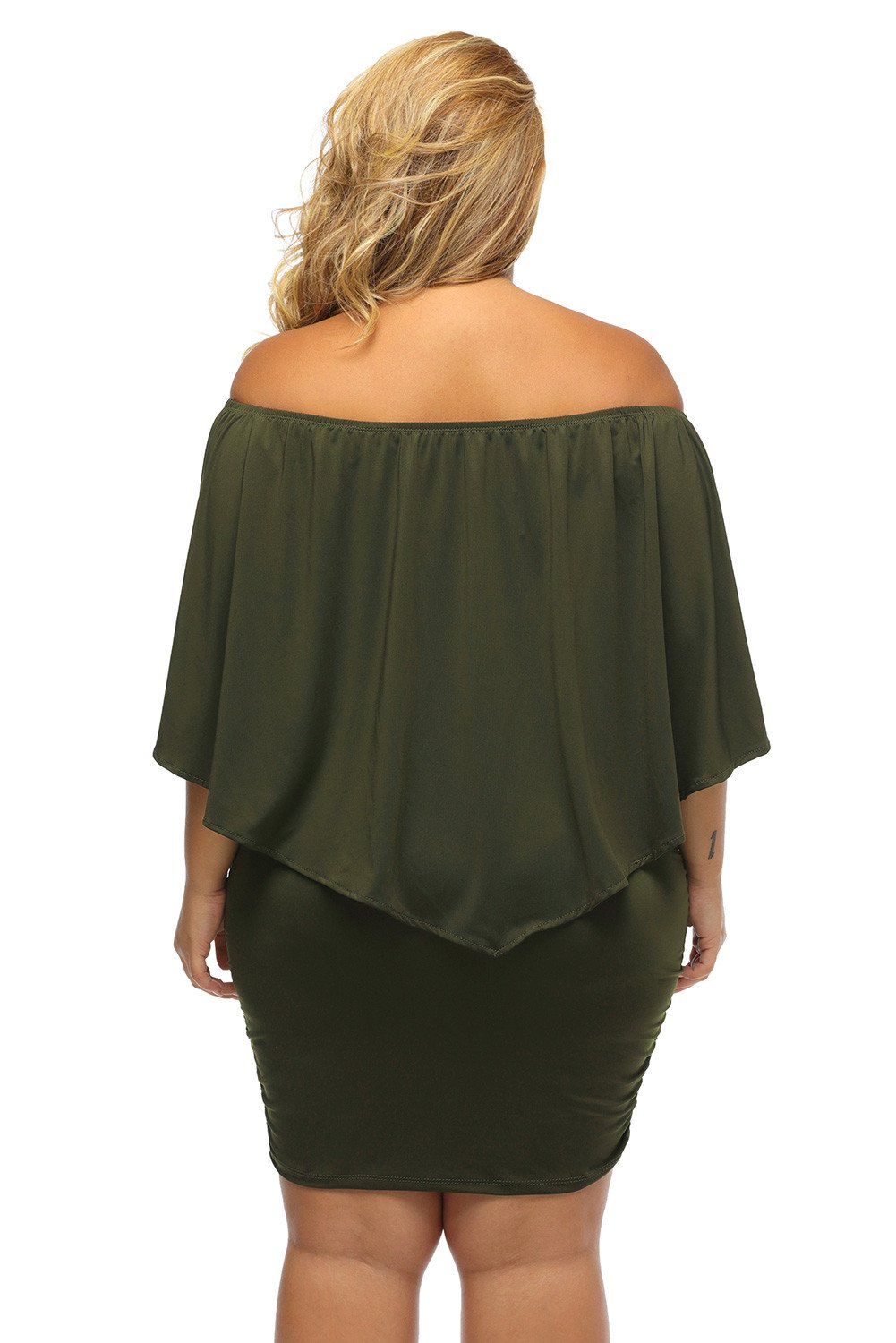 Mini-robe grande taille verte Livraison 15 à 30 jours
