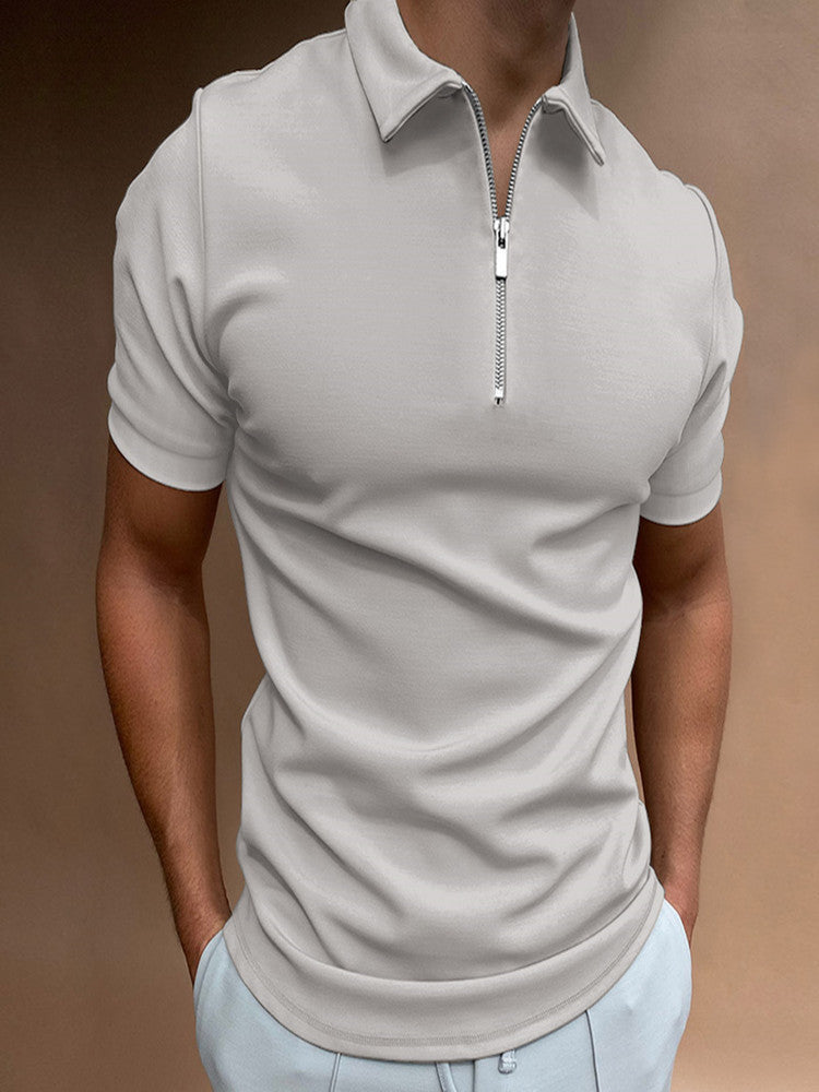 Men&amp;#039;s Polo Shirt Solid Color Short-sleeved