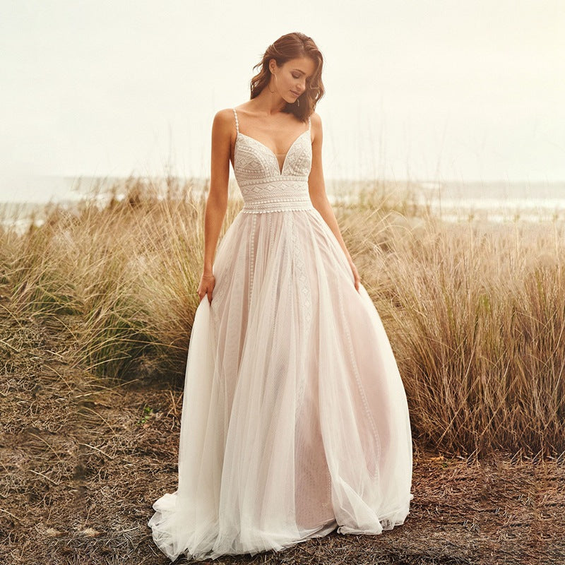 New Wedding Dress  Lace Suspender Wedding Dress Dress