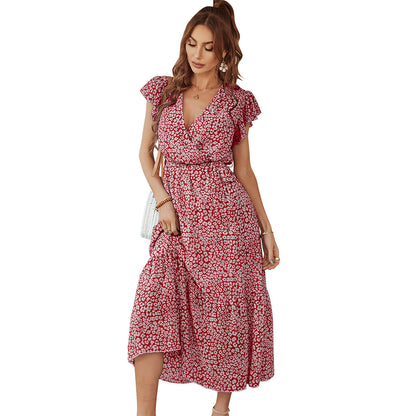 Robe Sexy et élégante d&#039;Amazonie européenne et américaine, jupe de vacances imprimée décontractée, printemps et été 2022