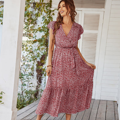 Robe Sexy et élégante d&#039;Amazonie européenne et américaine, jupe de vacances imprimée décontractée, printemps et été 2022