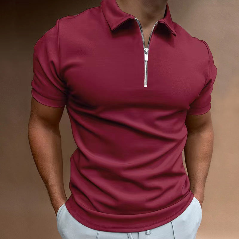 Men&amp;#039;s Polo Shirt Solid Color Short-sleeved