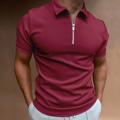 Men&amp;#039;s Polo Shirt Solid Color Short-sleeved
